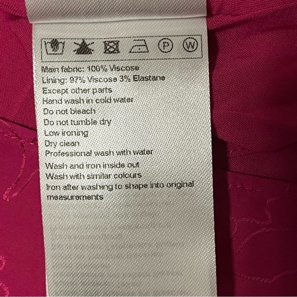 Ba&sh Sasha Smocked Dress in Fuchsia, Medium - Picture 13 of 16